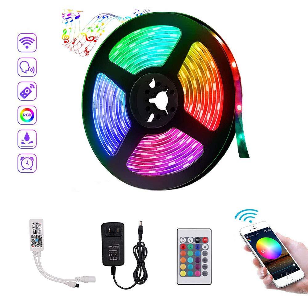 [AUSTRALIA] - XUNATA LED Strip Lights, 16.4ft WiFi Wireless Smart Phone Controlled Non-Waterproof RGBWW Light Strip Kit 5050 LED Lights, Working with Android and iOS System, Alexa, Google Assistant Rgb+ Warm White 