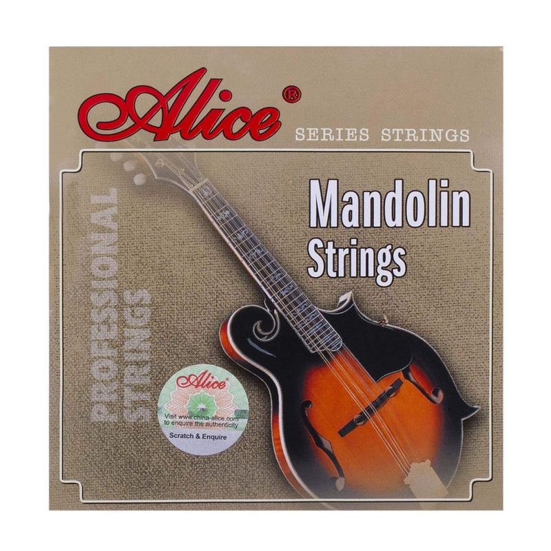Alice Silver-Plated Copper Alloy 4-String Mandolin Strings, 3 Pack