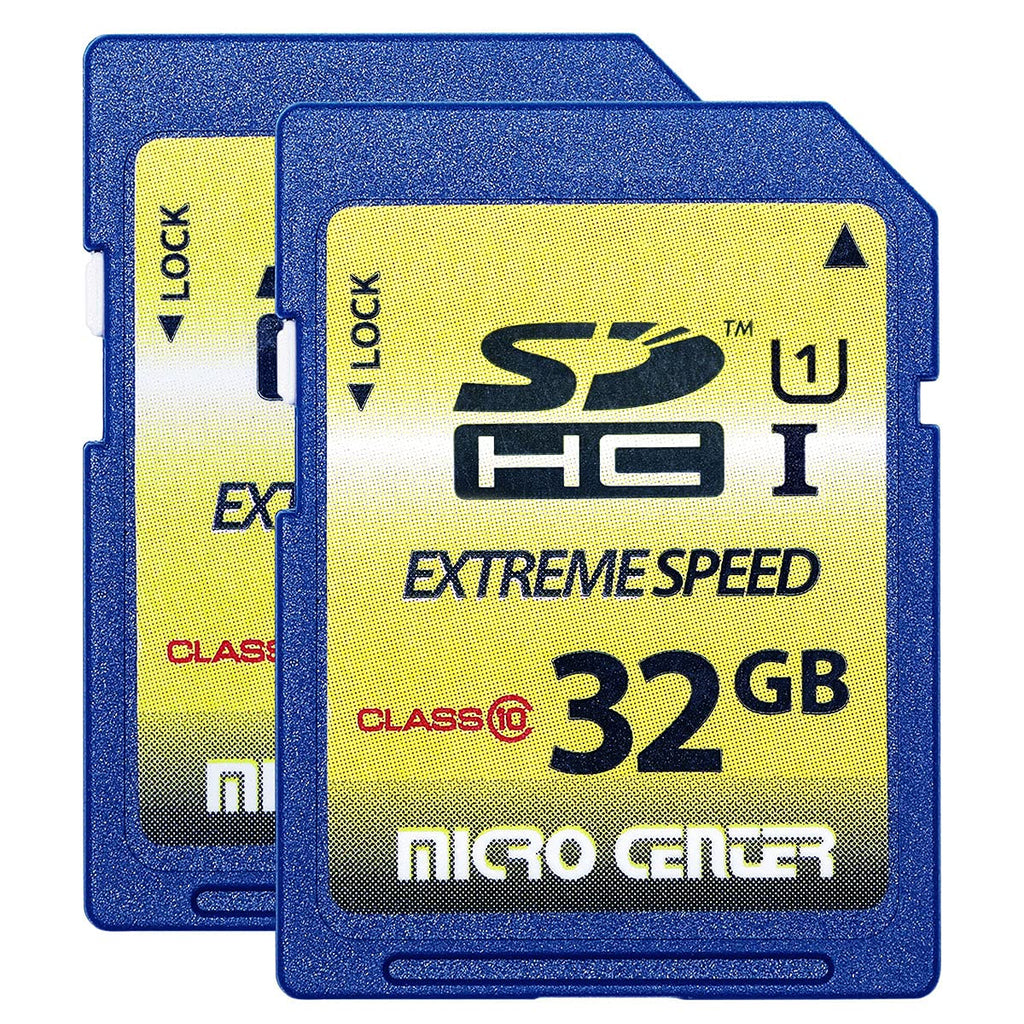 32GB Class 10 SDHC Flash Memory Card SD Card by Micro Center (2 Pack) 32GB x 2