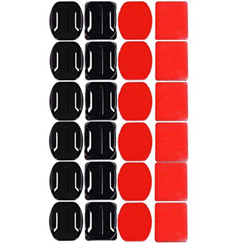 12Pcs Helmet Accessories Flat Curved Adhesive Mount for Gopro Hero 2 3 3+4 5 6 7 8 Sport Action Camera Accessory