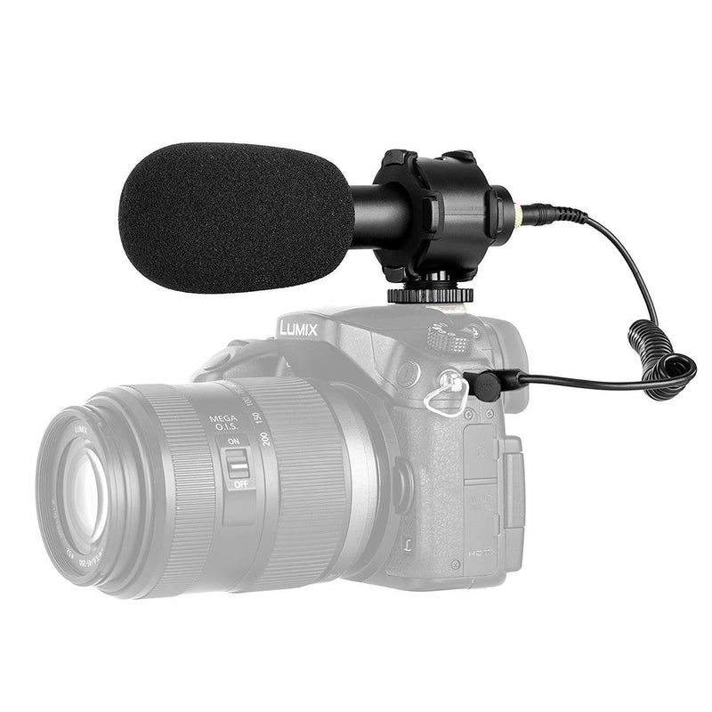 X/Y Stereo Condenser Video Microphone, Sevenoak BY-PVM50 On-Camera Stereo Video Microphone Including Windscreens & Case Compatible with Canon Nikon DSLR Camera Sony Panasonic Camcorders