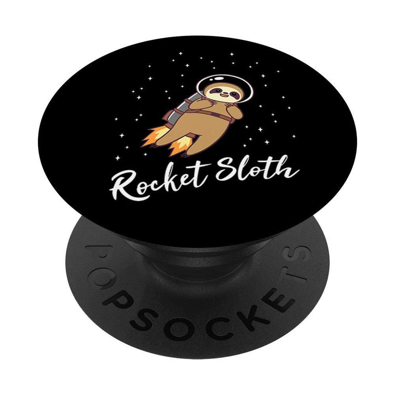 Rocket Sloth Funny Astronaut Outer Space Gift Black