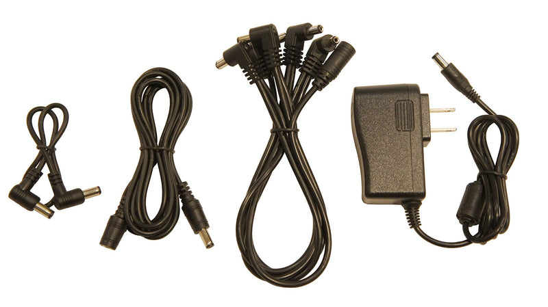 [AUSTRALIA] - Guitar Effects Pedal Power Supply 9V 1 Amp with 5-Way Daisy Chain Cable and 6 Foot Extension Cable Kit 