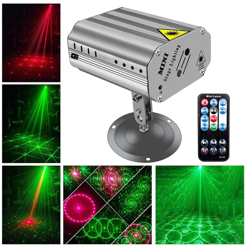 [AUSTRALIA] - DJ Disco Lights Party Lights, U`King LED Projector Stage Light with Music Strobe Light by Remote Control Great for Dancing Club Bar Pub Lighting Silver party lights 