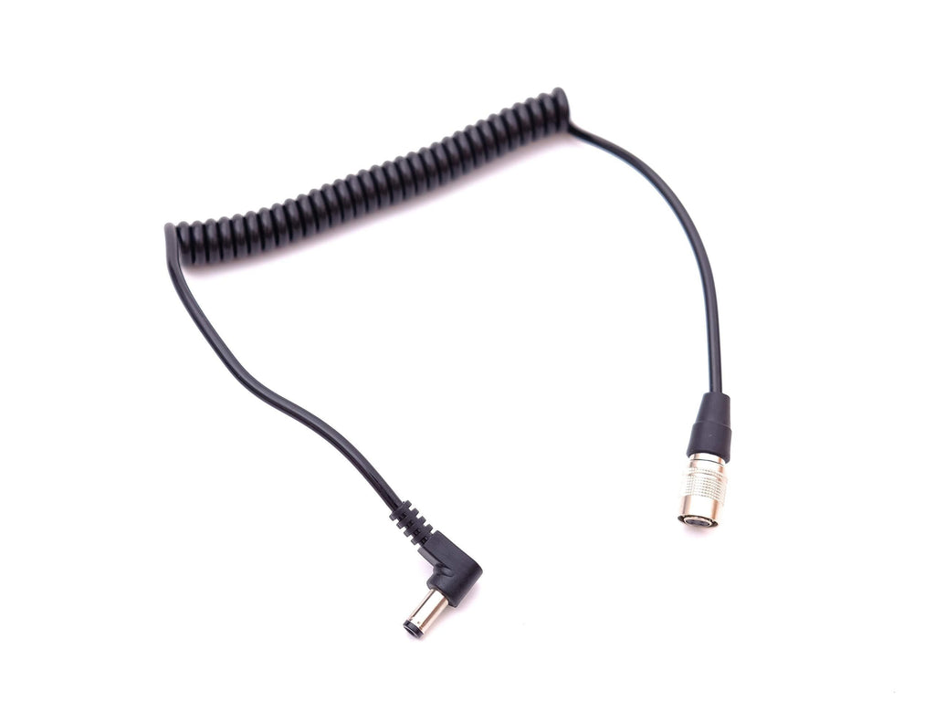 DC 5.5/2.5mm to Female 4pin Hirose Power Cable Coiled Cable for SmallHD DP7,AC7-OLED Monitor