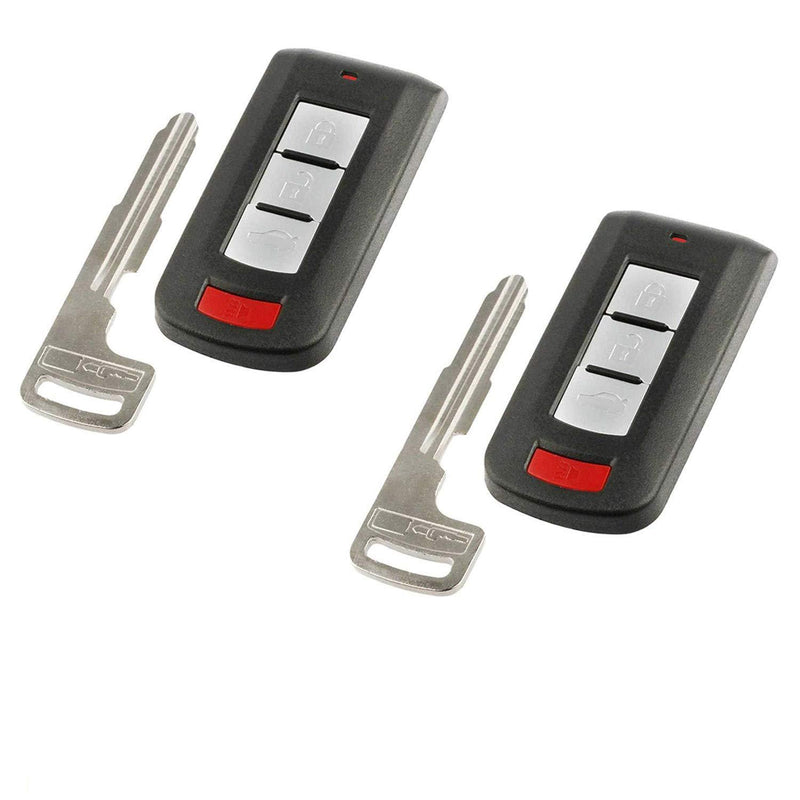 fits 2008-2016 Mitsubishi Outlander & Lancer Smart Key Fob Keyless Entry Remote (OUC644M-KEY-N), Set of 2