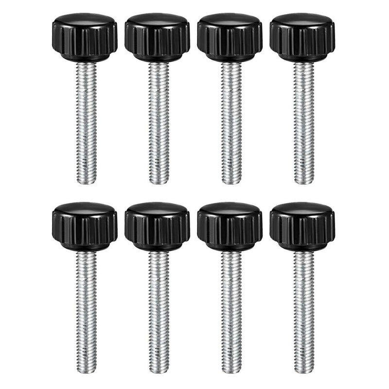 uxcell M5 x 30mm Male Thread Knurled Clamping Knobs Grip Thumb Screw on Type Round Head 8 Pcs M5x16x30