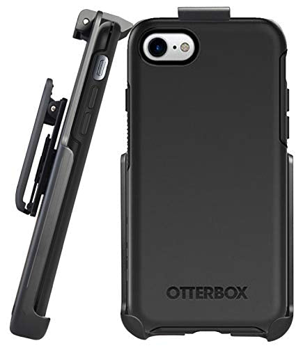 BELTRON Belt Clip Holster Compatible with OtterBox Symmetry for iPhone 7/8, iPhone SE 2020, SE 3rd Generation 2022 (case not Included) - Features: Secure Fit, Quick Release Latch & Built-in Kickstand