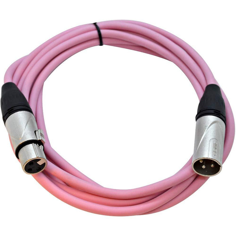 [AUSTRALIA] - Seismic Audio - SAXLX-10Pink - 10 Foot Pink XLR Patch Cable Mic Cord - 3 Pin XLR Male to XLR Female Microphone Cables - 10' 