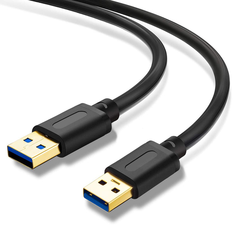 USB 3.0 A to A Male Cable 15Ft,USB to USB Cable USB Male to Male Cable USB Cord with Gold-Plated Connector for Hard Drive Enclosures, DVD Player, Laptop Cooler (15Ft/5M) 15 Ft
