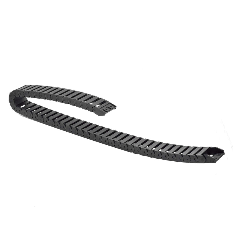 Plastic Drag Chain Cable Carrier Closed Type with End Connectors R28 15 x 40mm L1000mm for Electrical CNC Router Machines