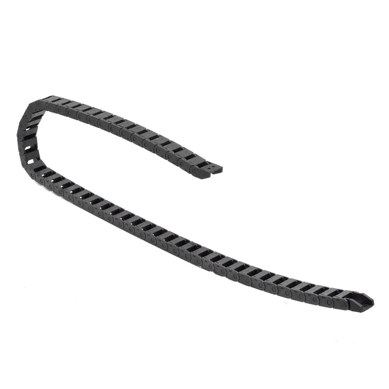 Plastic Drag Chain Cable Carrier Closed Type with End Connectors R18 10 x 15mm L1000mm for Electrical CNC Router Machines