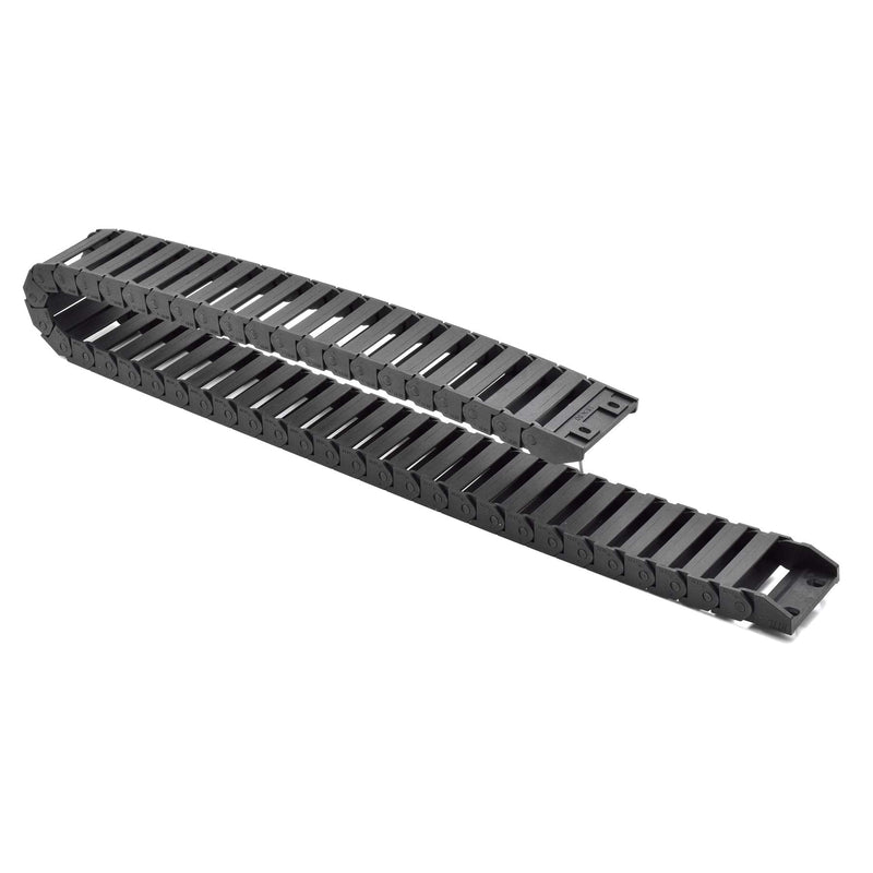 [AUSTRALIA] - Plastic Drag Chain Cable Carrier Closed Type with End Connectors R28 15 x 50mm L1000mm for Electrical CNC Router Machines 