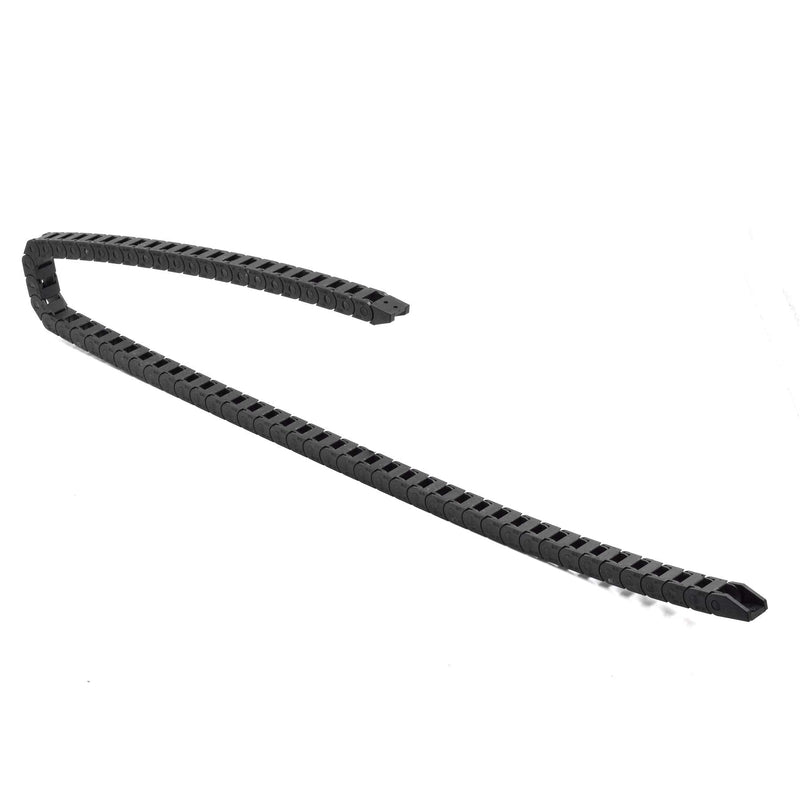 Plastic Drag Chain Cable Carrier Closed Type with End Connectors R18 10 x 10mm L1000mm for Electrical CNC Router Machines