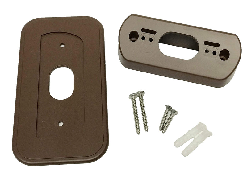 Ade Advanced Optics Wall Plate and 30 Degree Angled Mount Combo for Nest Hello - Coffee