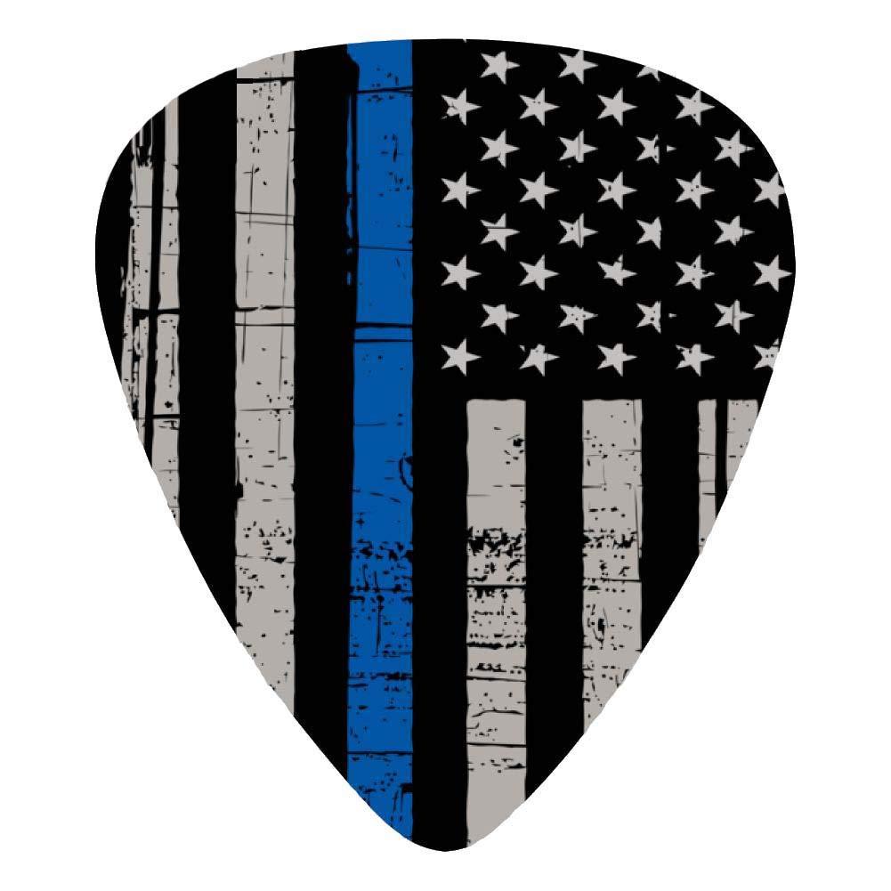 Thin Blue Line Flag Police Classic Guitar Picks 12-Pack