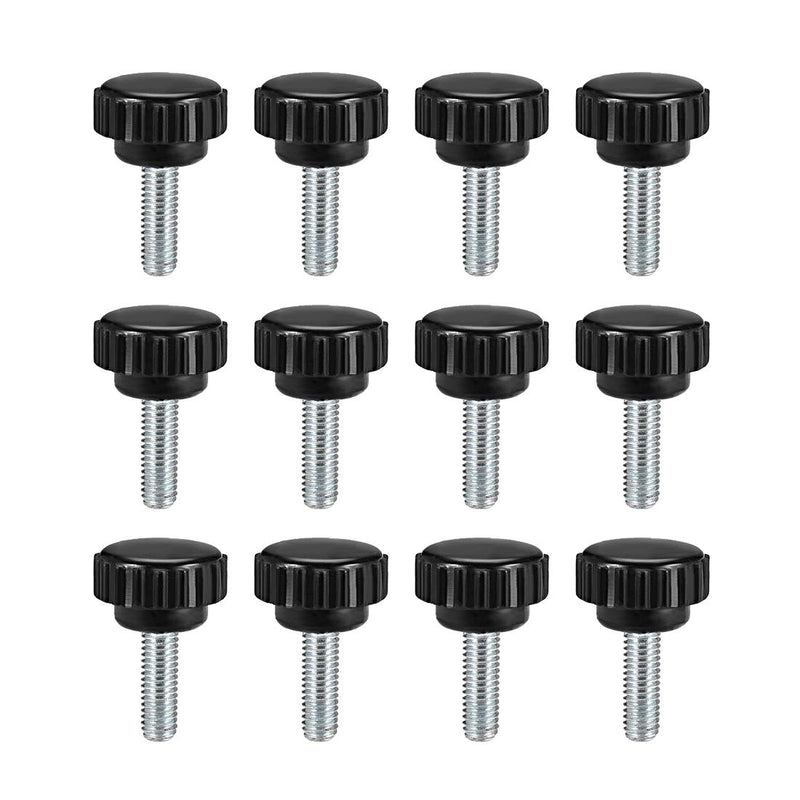 [AUSTRALIA] - uxcell M6 x 15mm Male Thread Knurled Clamping Knobs Grip Thumb Screw on Type 12 Pcs M6 x 15 