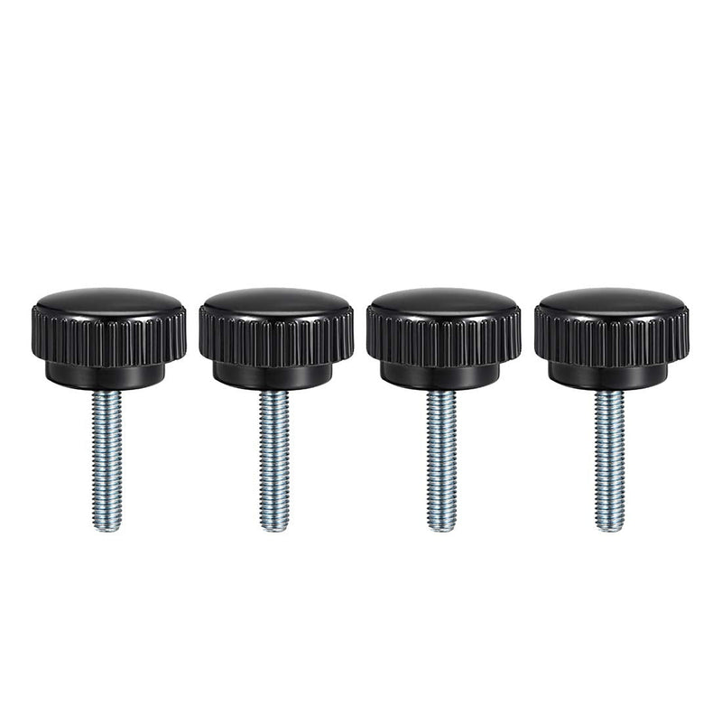 uxcell M8 x 30mm Male Thread Knurled Clamping Knobs Grip Thumb Screw on Type 4 Pcs
