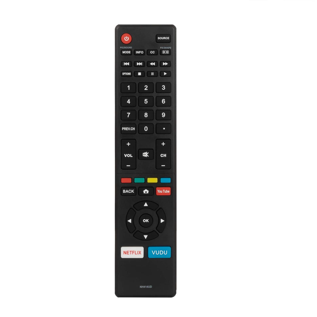 Remote Control with YouTube Netflix Vudu Keys for Sanyo NH414UD FW43C46F FW43C46FB FW50C76F FW55C46F FW50C85T Smart HDTV LED LCD TV