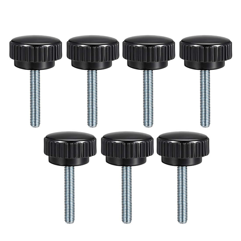 uxcell M8 x 40mm Male Thread Knurled Clamping Knobs Grip Thumb Screw on Type 7 Pcs