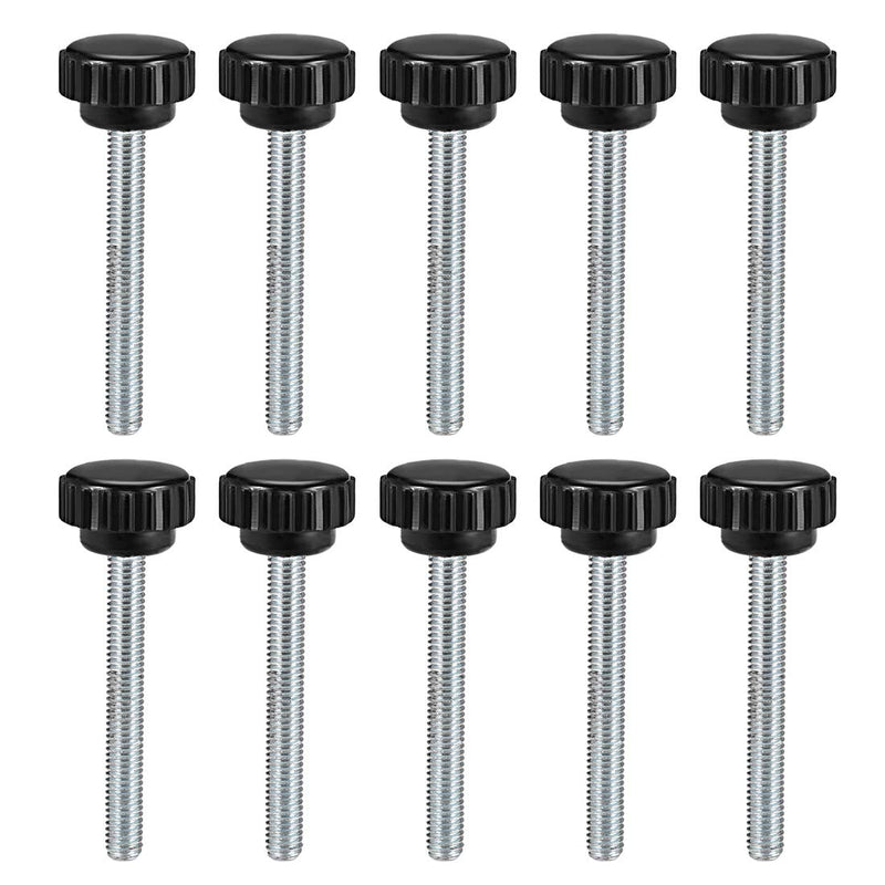 uxcell M6 x 50mm Male Thread Knurled Clamping Knobs Grip Thumb Screw on Type 10 Pcs M6 x 50