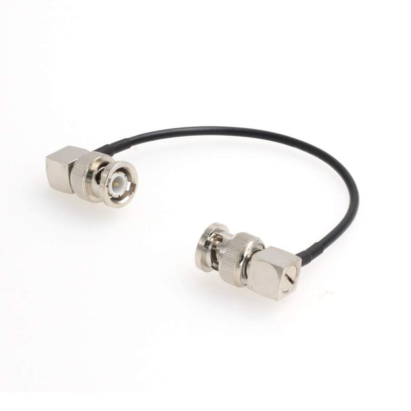 Eonvic 75 Ohm BNC Male Right Angle RG174 Coax Cable (2X 15cm/6in) 2X 15cm/6in