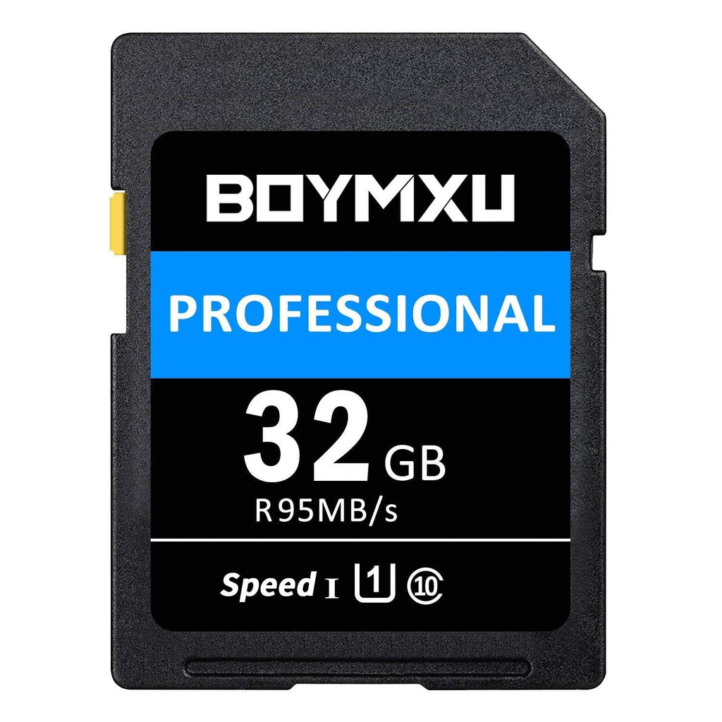 32GB Memory Card, BOYMXU Professional 1000 x Class 10 UHS-I U3 Memory Card Compatible Computer Cameras and Camcorders, Memory Card Up to 95MB/s, Blue/Black 32GB BLUE