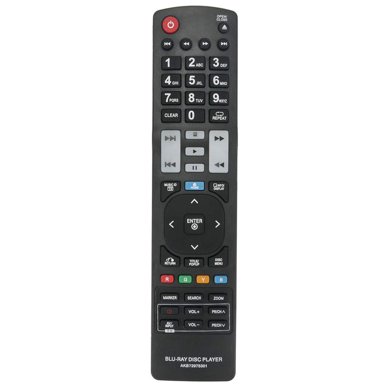 AKB72975301 Replacement Remote Control Applicable for LG BD590 BX585 BX580 BD570 BD550 Blu-ray Disc Player