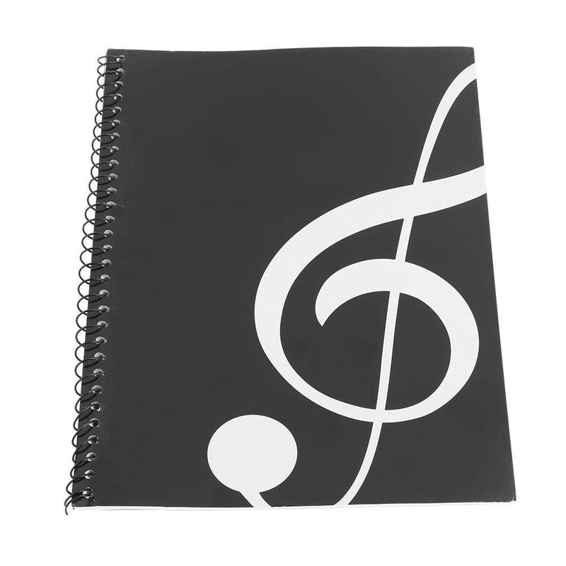 Manuscript Paper Notebook, 50 Pages Musical Notation Staff Notebook Music Manuscript Writing Paper (Black Note) Black Note