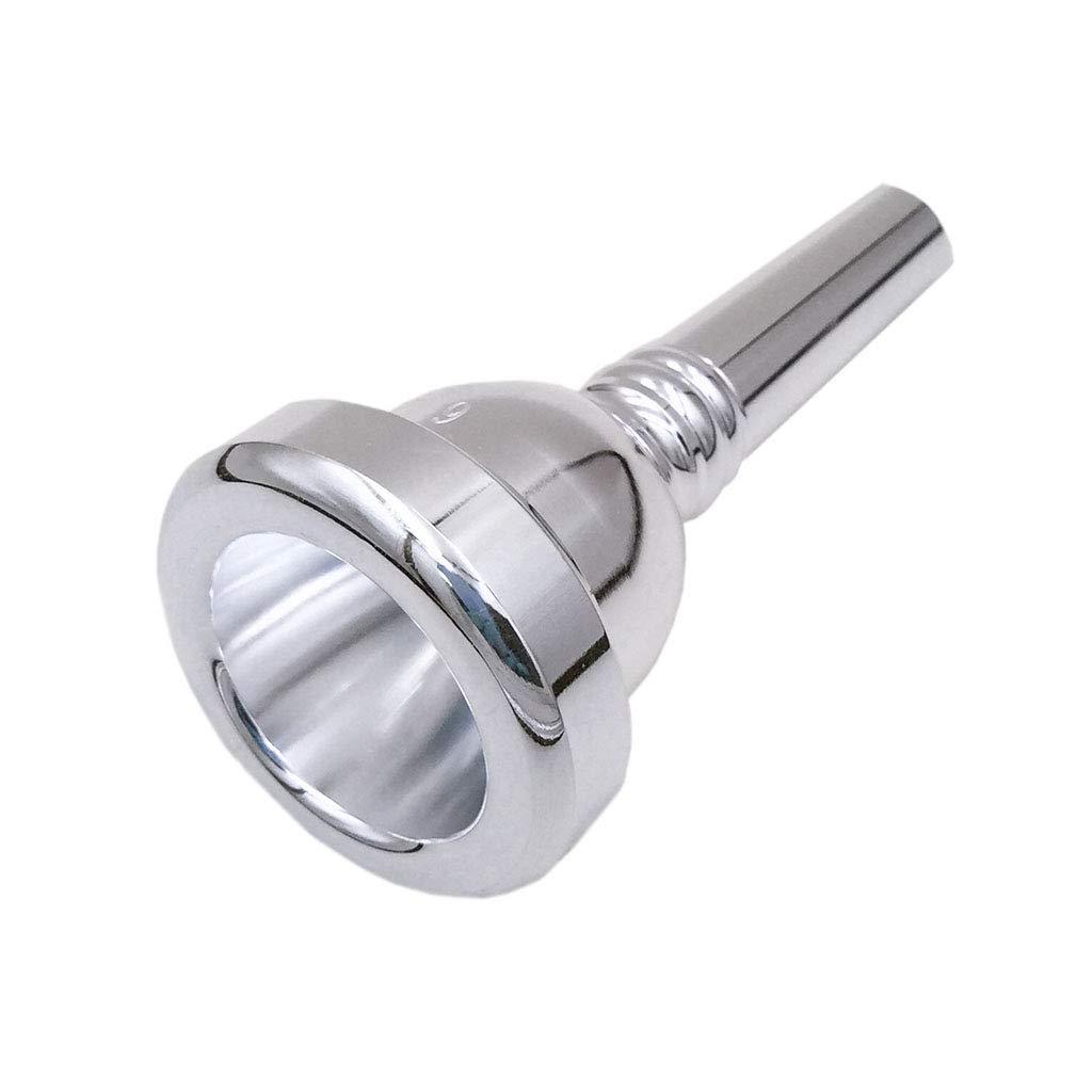 Pakala66 Trombone Mouthpiece 12C，Baritone and Euphonium Mouthpiece，Silver Plated 12C Silver