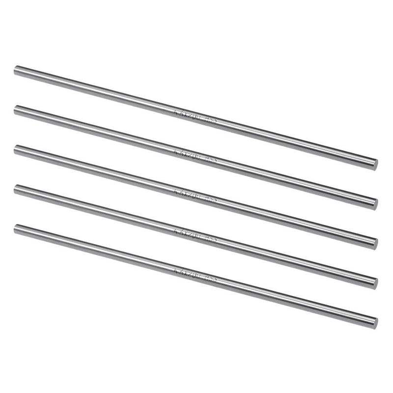 uxcell Round Steel Rod, 5.5mm HSS Lathe Bar Stock Tool 200mm Long, for Shaft Gear Drill Lathes Boring Machine Turning Miniature Axle, Cylindrical Pin DIY Craft Tool, 5pcs 5.5mm x 200mm