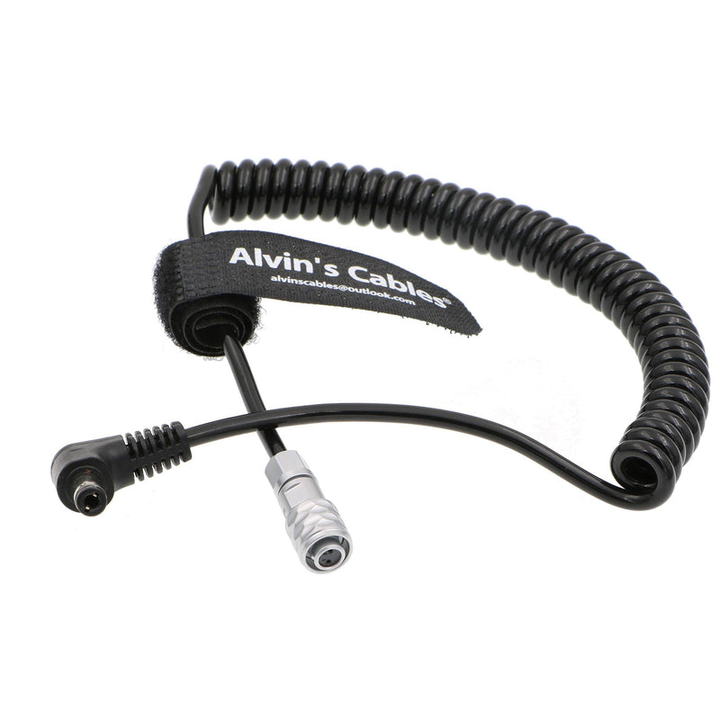 Alvin's Cables Power Cable for BMPCC4K BMPCC 4K Blackmagic Pocket Cinema Camera 4k Right Angle DC Coiled Cable 1