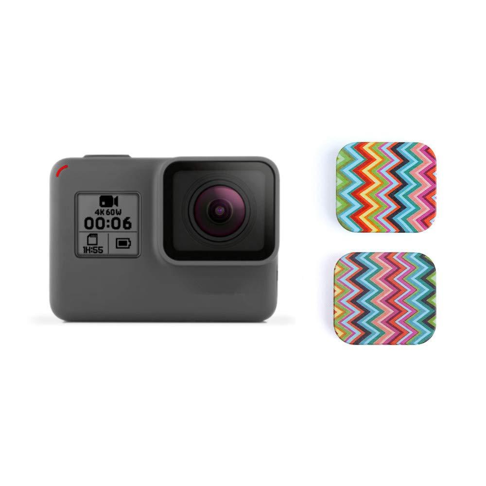 [1 pcs] Hellomomo Lens Cap Protector Cover for GoPro Hero 5 Hero 6 Hero 7(only Black) HD(2018) Protective Sports Camera Accessories. (Flower Pattern) flower pattern