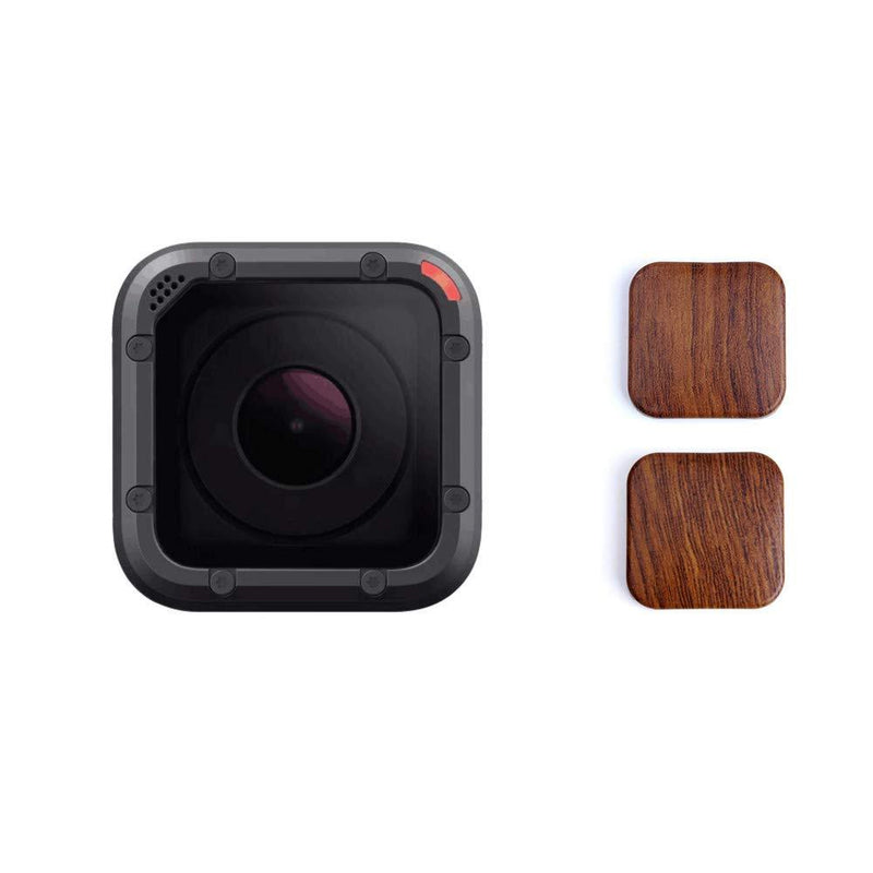 [1 pcs] Hellomomo Lens Cap Protector Cover for Gopro Hero 4 Session Hero 5 Session Protective Sports Camera Accessories (Wood Grain) wood grain