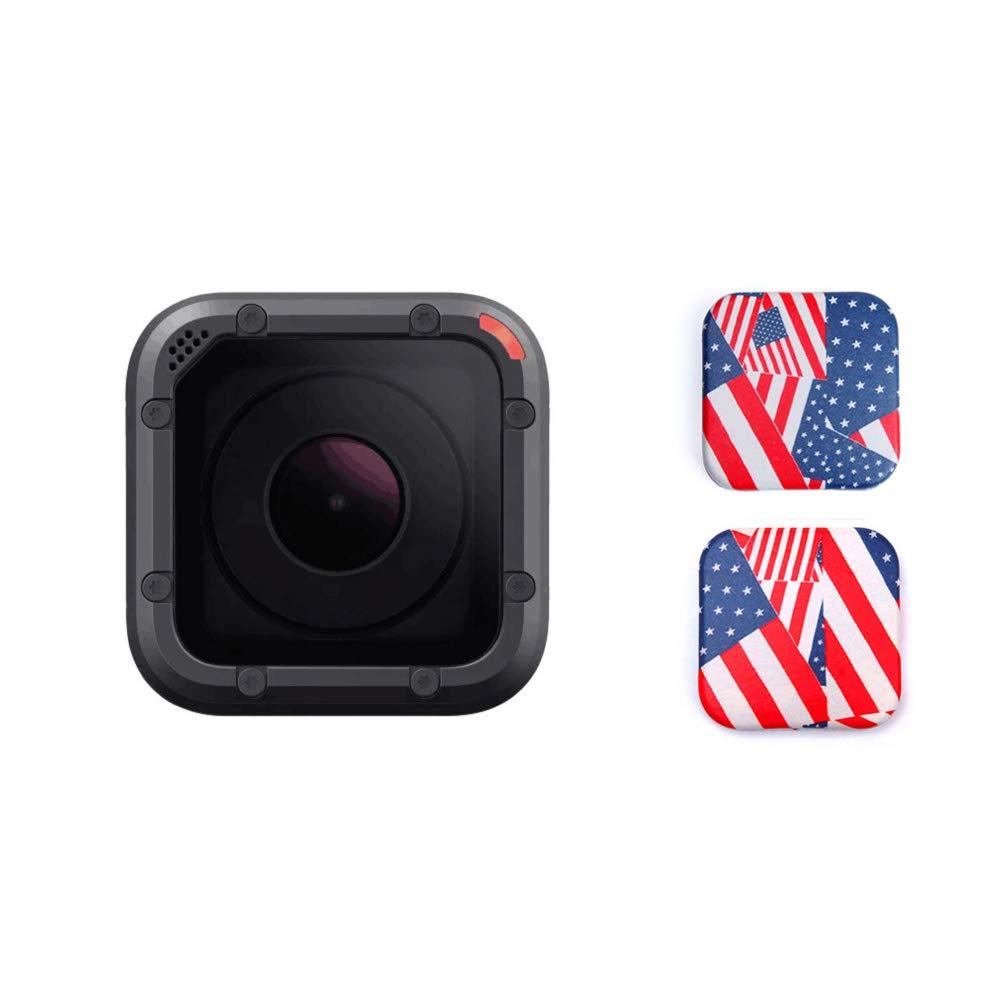 [1 pcs] Hellomomo Lens Cap Protector Cover for Gopro Hero 4 Session Hero 5 Session Protective Sports Camera Accessories (America Flag) America flag