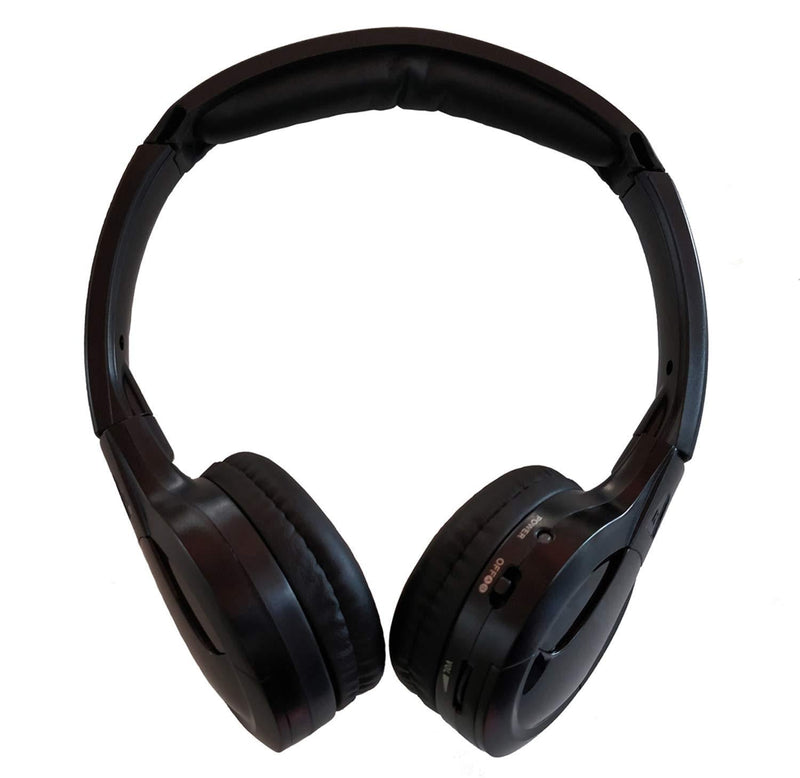 TOPXCEGUU A10 IR Wireless Headphones for Car DVD Player Headrest Video,On-Ear Infrared Headphones Headset Universal (Black) Black