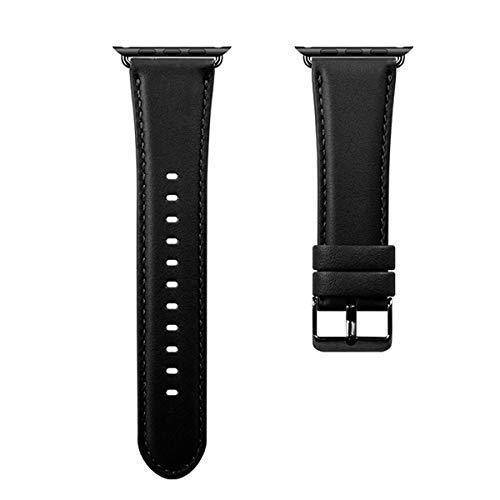 Compatible with Apple Watch Bands 38mm 40mm,Leather Replacement Strap Bands for iWatch Apple Watch Series 4 Series3 Series 2 Series 1 Sport Edition (Black#, 38mm/40mm)