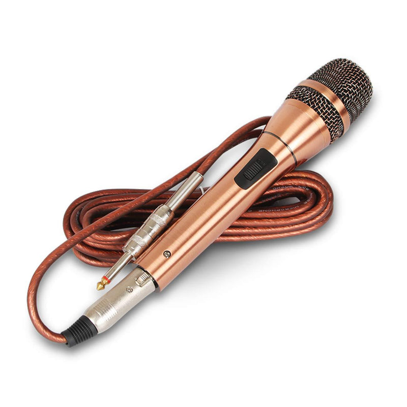 [AUSTRALIA] - Depusheng Universal Wired Uni-directional Handheld Dynamic Microphone Noise Isolation Microphone Gold 