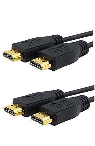 [ 2 Pack ] 4k 2160p HDMI 2.0 Cable- 18Gbps High Speed - Gold Plated Connectors -Video 2160p UHD - 30AWG Environment Friendly Cord (1M (3 feet 3 inches), Black)