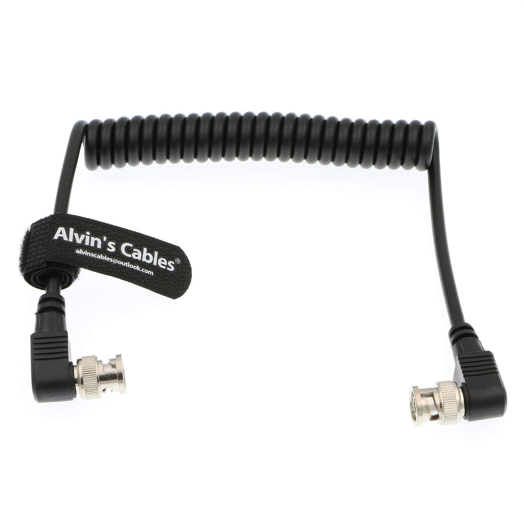 Alvin's Cables HD SDI Coiled Cable Right Angle BNC to Right Angle BNC Right to Right Coiled Cable