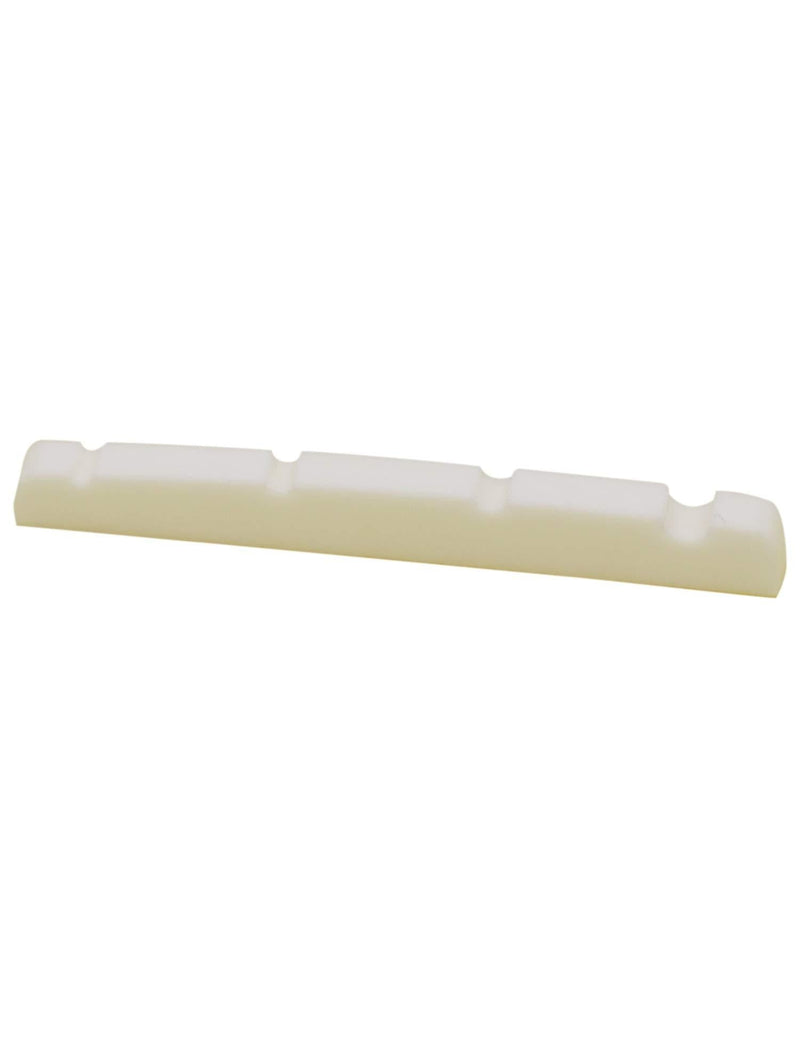 Metallor 4 String Pre-Slotted Cattle Bone Bass Nut Replacement Flat Bottom Compatible with Fender PB Bass Guitar White. (Nut: 42×5×3mm) Nut: 42×5×3mm