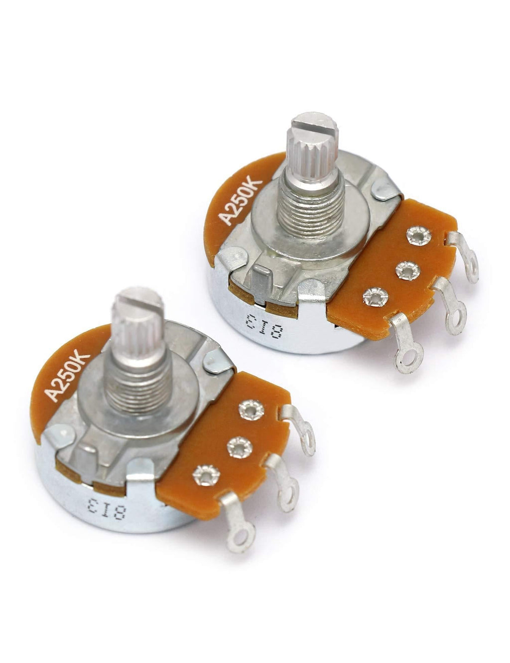 Metallor Alpha Pots Log A250k Volume Audio Potentiometer Electronics for Electric Guitar or Bass Guitar. (Larger A250k) Larger A250k