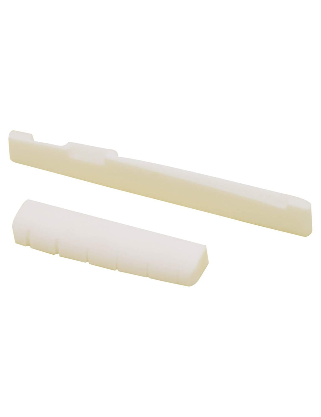 Metallor Bone Bridge Nut and Saddle for Folk Acoustic Guitar Parts Replacement 6 String Pre Slotted White 43 x 9 x 6mm Nut and 73 x 9.5 x 3mm Saddle. Nut: 43×9×6mm+Saddle: 73×9.5×3mm