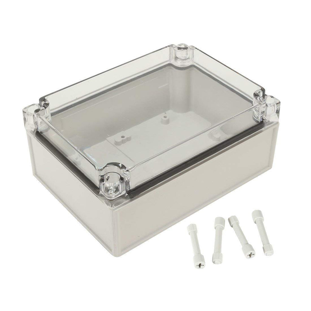 YXQ 175x125x75mm ABS Junction Box w PC Transparent Cover Waterproof Project Enclosure Case Outdoor (7 x 5 x 3 inches) 7 x 5 x 3 inches