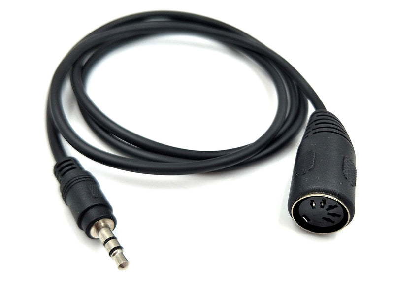 [AUSTRALIA] - 5 Pin DIN Female Cable, Poyiccot 5 pin DIN Female to 3.5mm Male Connector Jack Plug Wire Cord for MIDI Keyboard (1m /3.3feet) 