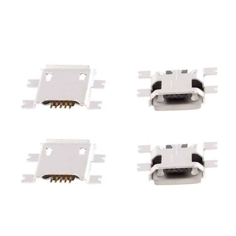 Aodesy Micro USB Type B Female Socket 180 Degree 5-Pin SMD SMT Jack Panel Mount Connectors,20pcs (20pcs) 20pcs