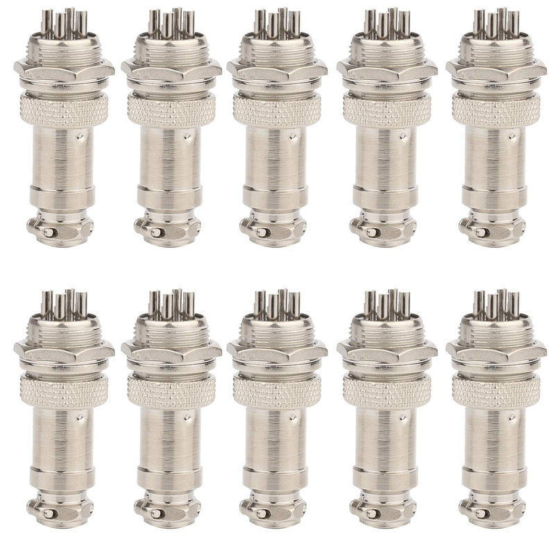 Clyxgs Aviation Plug Connector 4-Pin Male Female Panel Metal Wire Panel Connector 16mm Socket 10PCS 4 Pin