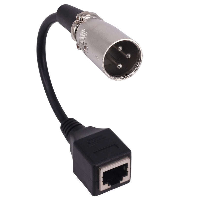 [AUSTRALIA] - Yeworth XLR Adapter Cable, 0.15m 6inch XLR 3 Pin Male to RJ45 Female Adapter Converter Extension Cable Connector Cord (XLR Male to RJ45 Female) XLR Male to RJ45 Female 