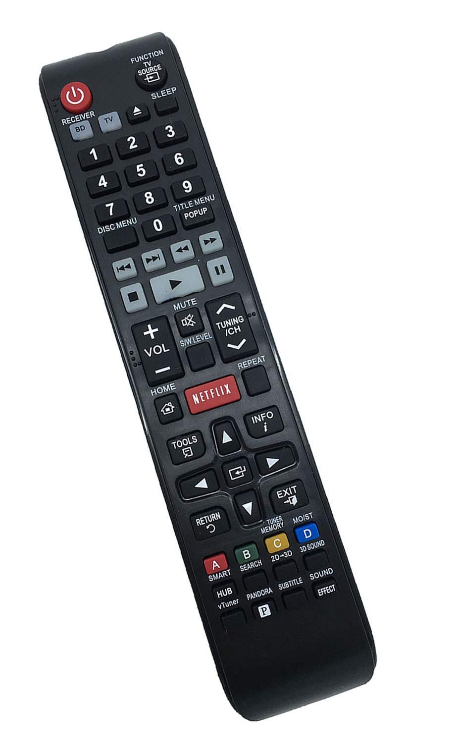 Replaced Remote Control Compatible for Samsung HT-E5500W HT-E3500 HTE4500ZA HT-EM53C HT-EM53C/ZA HT-E3500/ZA HTE5400/ZA Home Theater DVD TV BD Blu-ray Home Theater System