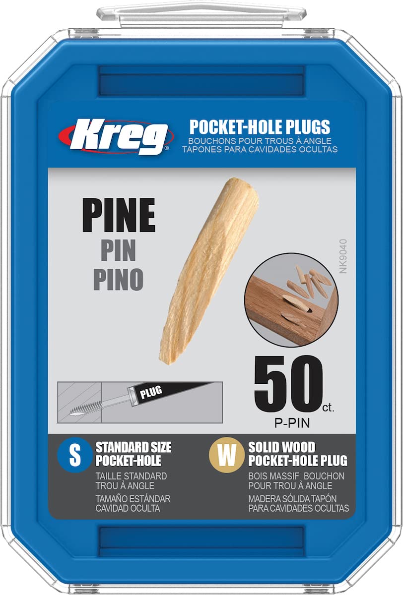 Kreg P-PIN Solid-Wood Pocket-Hole Plugs - Pine - 50 Count (3 Pack) 3